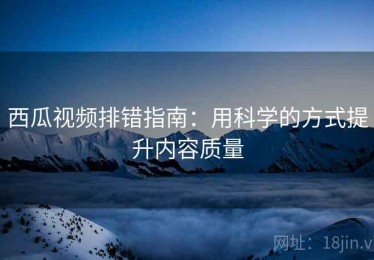 西瓜视频排错指南：用科学的方式提升内容质量
