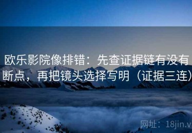 欧乐影院像排错：先查证据链有没有断点，再把镜头选择写明（证据三连）