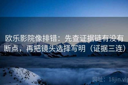 欧乐影院像排错：先查证据链有没有断点，再把镜头选择写明（证据三连）