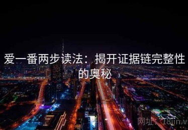 爱一番两步读法：揭开证据链完整性的奥秘