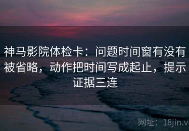 神马影院体检卡：问题时间窗有没有被省略，动作把时间写成起止，提示证据三连