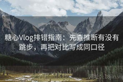 糖心Vlog排错指南：先查推断有没有跳步，再把对比写成同口径