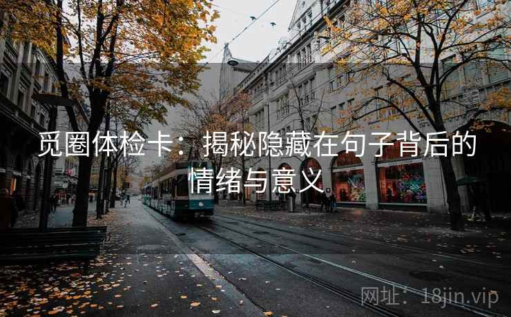 觅圈体检卡：揭秘隐藏在句子背后的情绪与意义