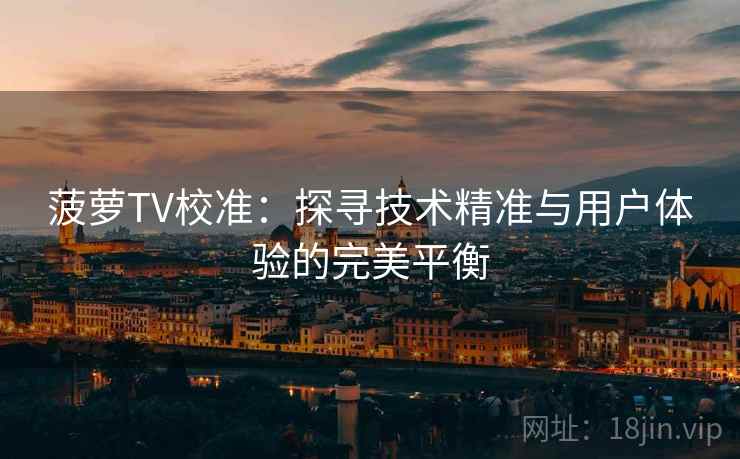 菠萝TV校准：探寻技术精准与用户体验的完美平衡