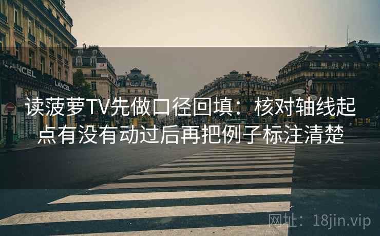 读菠萝TV先做口径回填：核对轴线起点有没有动过后再把例子标注清楚